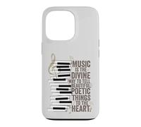 Carcasa para iPhone 13 Pro La música es la Cita de Piano de la Manera Divina