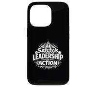 Carcasa para iPhone 13 Pro La Seguridad es liderazgo en acción | Idea de Regalo de Seguridad en el Lugar de Trabajo