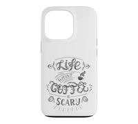Carcasa para iPhone 13 Pro La Vida sin café da Miedo Cita Adicto a la cafeína Humor