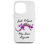 Carcasa para iPhone 13 Pro Lagartija Just A Girl Who Loves Lizards Outfit Lizard Lover