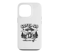 Carcasa para iPhone 13 Pro Las Vibraciones de Gotta Go están apagadas, Divertido Mapache UFO