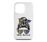 Carcasa para iPhone 13 Pro Leopard Rainbow Nail Hustler Nail Tech Techniques Nail Boss