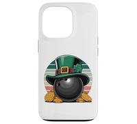 Carcasa para iPhone 13 Pro Leprechaun Bowling Ball St. Patrick's Day Gold