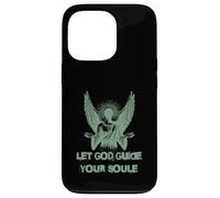 Carcasa para iPhone 13 Pro Let God Guide Your Soul Ángel Alas Fe Espiritual
