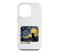 Carcasa para iPhone 13 Pro Let It Gogh Starry Night Painting Parody Art Dog