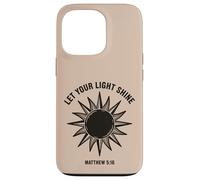 Carcasa para iPhone 13 Pro Let Your Light Shine Matthew Christian Faith Bible Versículo