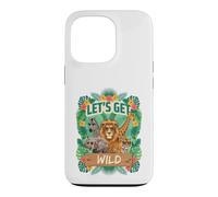 Carcasa para iPhone 13 Pro Let's Get Wild Safari Animales Jungla Aventura Gráfico