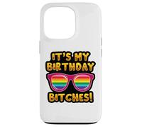 Carcasa para iPhone 13 Pro LGBTQI It's My Birthday Bitches Pride Rainbow Hombres Mujeres