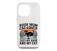 Carcasa para iPhone 13 Pro Libro Mamá Gato Amante Solo Mi Libro Y Mi Gato