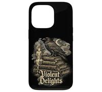 Carcasa para iPhone 13 Pro Libro Violent Delights Dark Academia Raven Leer Horror gótico