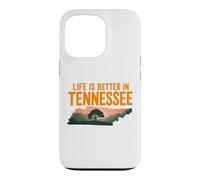 Carcasa para iPhone 13 Pro Life Is Better in Tennessee, Scenic TN State Outline Sunset