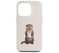 Carcasa para iPhone 13 Pro Linda Nutria sosteniendo Papel higiénico Divertido Humor de baño