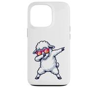 Carcasa para iPhone 13 Pro Linda Oveja Blanca esponjosa con Gafas de Sol