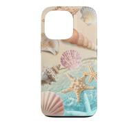 Carcasa para iPhone 13 Pro Linda Playa estética océano Concha Costera Verano mar Tema