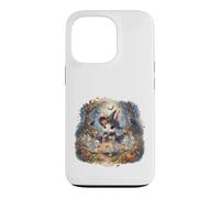 Carcasa para iPhone 13 Pro Lindo Conejo Bruja Halloween Espeluznante Bosque Fantasmas
