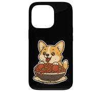 Carcasa para iPhone 13 Pro Lindo Corgi Spaghetti Pasta Lover