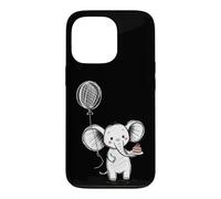 Carcasa para iPhone 13 Pro Lindo Elefante Pastel Globo Celebración Sketch