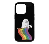 Carcasa para iPhone 13 Pro Lindo Fantasma LGBTQ sosteniendo la Bandera del Arco Iris Orgullo LGBT Halloween