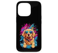 Carcasa para iPhone 13 Pro Lindo Labrador Dorado Amantes Colorido Splash Art Golden Lab