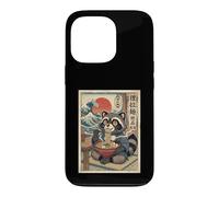 Carcasa para iPhone 13 Pro Lindo Mapache Comiendo Fideos Ramen - Estilo japonés Ukiyo-e