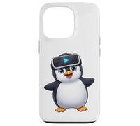 Carcasa para iPhone 13 Pro Lindo pingüino Realidad Virtual Jugador VR Diversión