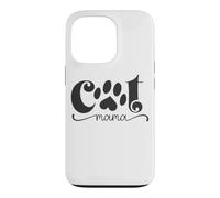 Carcasa para iPhone 13 Pro Lindos Amantes de Las Madres felinas con Estampado de Patas de Gato y mamá
