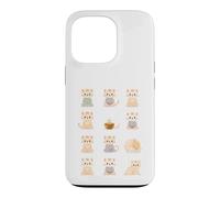 Carcasa para iPhone 13 Pro Lindos Gatos meditadores Kawaii Zen Feline Design