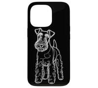 Carcasa para iPhone 13 Pro Line Art Wire Fox Terrier Wire Hair Fox