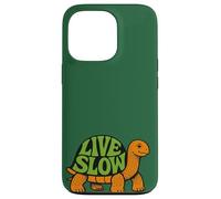 Carcasa para iPhone 13 Pro Live Slow Turtle Life Naturaleza Vibes Retro Calma Estética