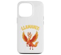 Carcasa para iPhone 13 Pro Llama Fénix Híbrido Flaming Wings Fantasía Criatura