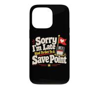 Carcasa para iPhone 13 Pro Lo Siento, llego Tarde Save Point Gamer Videojuego Humor