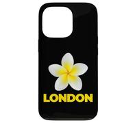 Carcasa para iPhone 13 Pro London Tropical Yellow Frangipani Flower Minimalist City