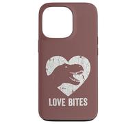 Carcasa para iPhone 13 Pro Love Bites T-Rex Dinosaurio Divertido Retro Grunge Paleontología