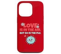 Carcasa para iPhone 13 Pro Love is In The Air But So Is The Flu Funny Valentine's Day
