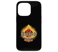 Carcasa para iPhone 13 Pro Loved by Him Cita Cristiana Religiosa corazón Jesús Amor