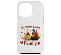 Carcasa para iPhone 13 Pro Loving Cute Chicken Family Hen Rooster Chick Funny Farmer