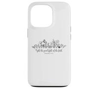 Carcasa para iPhone 13 Pro Lucha contra la Buena Batalla Los Hombres y Mujeres Cristianos aman a Dios y Jesús