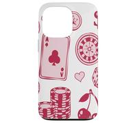 Carcasa para iPhone 13 Pro Lucky Girl Energy Gambling Playing Cards Cherries and Dice
