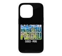 Carcasa para iPhone 13 Pro Machu Picchu Cusco Perú Ruinas Montañas Tipografía Vintage