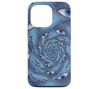 Carcasa para iPhone 13 Pro Mal de Ojo Espiral Protección mística Espiritual Boho Ojos