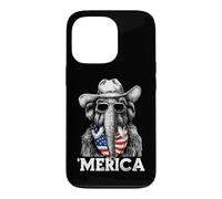 Carcasa para iPhone 13 Pro Mammoth Ice Age Bandera Americana Bandana Gafas De Sol Sombrero De Vaquero