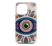 Carcasa para iPhone 13 Pro Mandala Evil Eye Art Style Boho Hippie Estética Tribal