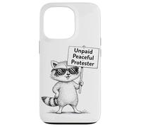 Carcasa para iPhone 13 Pro Manifestante pacífico no remunerado Humor Mapache Divertido