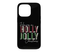Carcasa para iPhone 13 Pro Manta Have A Holly and Jolly Have a Holly and Jolly Merry Christmas, Leopardo y búfalo