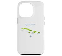 Carcasa para iPhone 13 Pro Mapa de Antillas Mayores Cuba Jamaica Hispaniola Puerto Rico