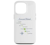 Carcasa para iPhone 13 Pro Mapa de Islas de Sotavento Antigua St Martin Brabuda