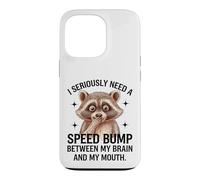 Carcasa para iPhone 13 Pro Mapache Cerebro Boca Velocidad Bump Dicho Divertido