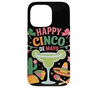 Carcasa para iPhone 13 Pro Margarita Cactus Taco Fiesta Happy Cinco De Mayo Celebración