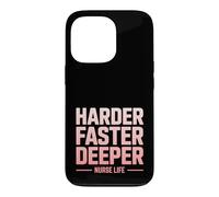 Carcasa para iPhone 13 Pro Más difícil más rápido Vida de Enfermera más Profunda RCP Humor
