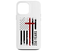 Carcasa para iPhone 13 Pro MAX 250 Years Christian Faith Cross 1776-2026 Birthday American